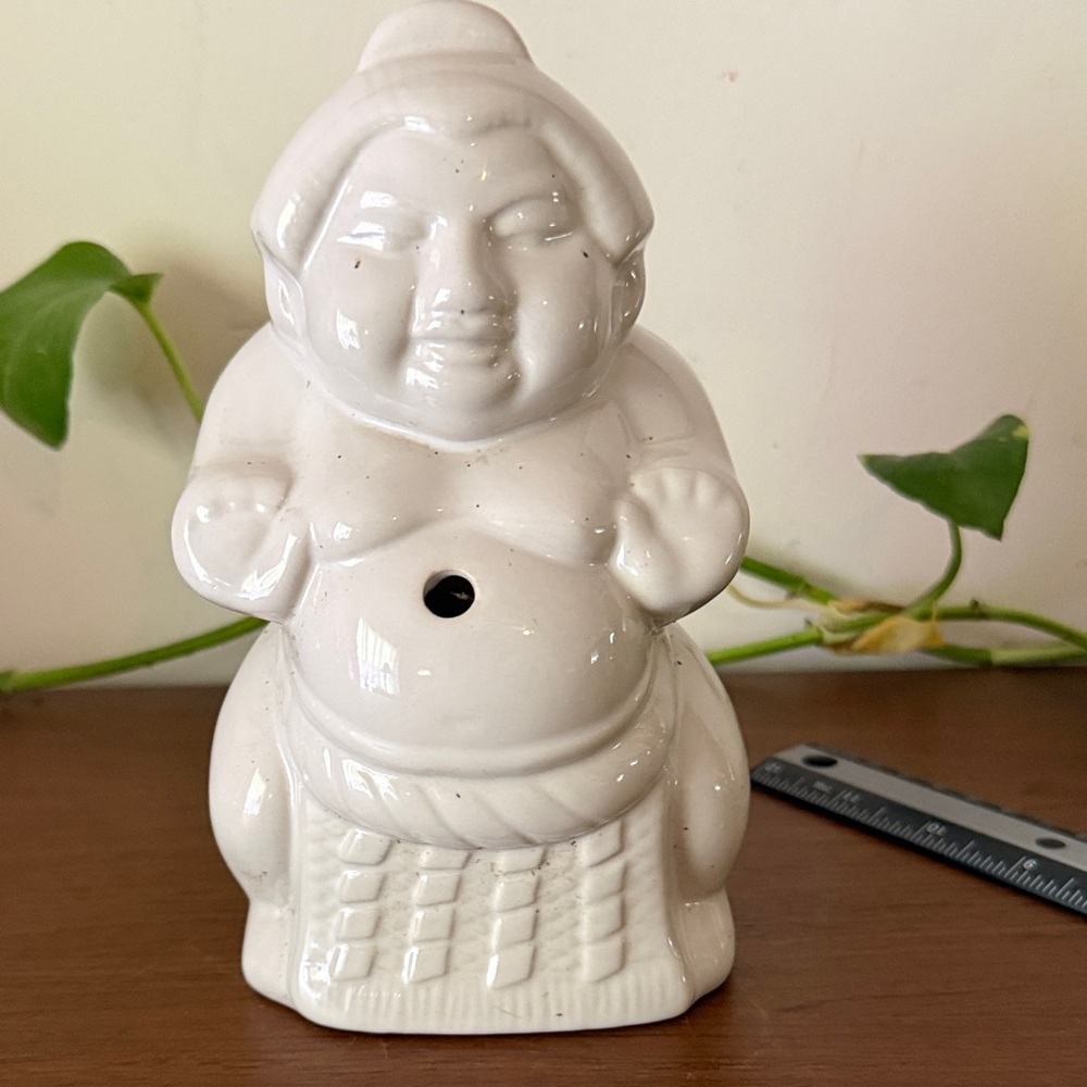 VINTAGE Benihana Sumo Wrestler Ceramic Tiki  Incense/ Candle Holder